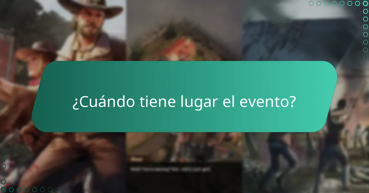 ¿Cuándo tiene lugar el evento?