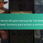 Los bonos del pase mensual de The Walking Dead: Survivors para acceso a eventos