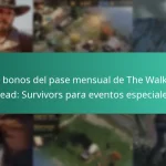 Los bonos del pase mensual de The Walking Dead: Survivors para eventos especiales
