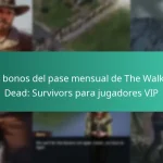 Los bonos del pase mensual de The Walking Dead: Survivors para jugadores VIP