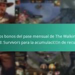 Los bonos del pase mensual de The Walking Dead: Survivors para la acumulación de recursos
