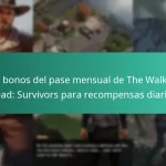Los bonos del pase mensual de The Walking Dead: Survivors para recompensas diarias