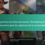 Los premios de hitos del evento The Walking Dead: Survivors para los objetivos de la comunidad