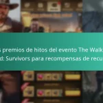 Los premios de hitos del evento The Walking Dead: Survivors para recompensas de recursos