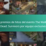 Los premios de hitos del evento The Walking Dead: Survivors por equipo exclusivo