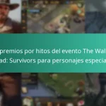 Los premios por hitos del evento The Walking Dead: Survivors para personajes especiales